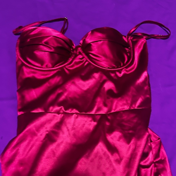Red Satin Dress - Picture 2 of 5